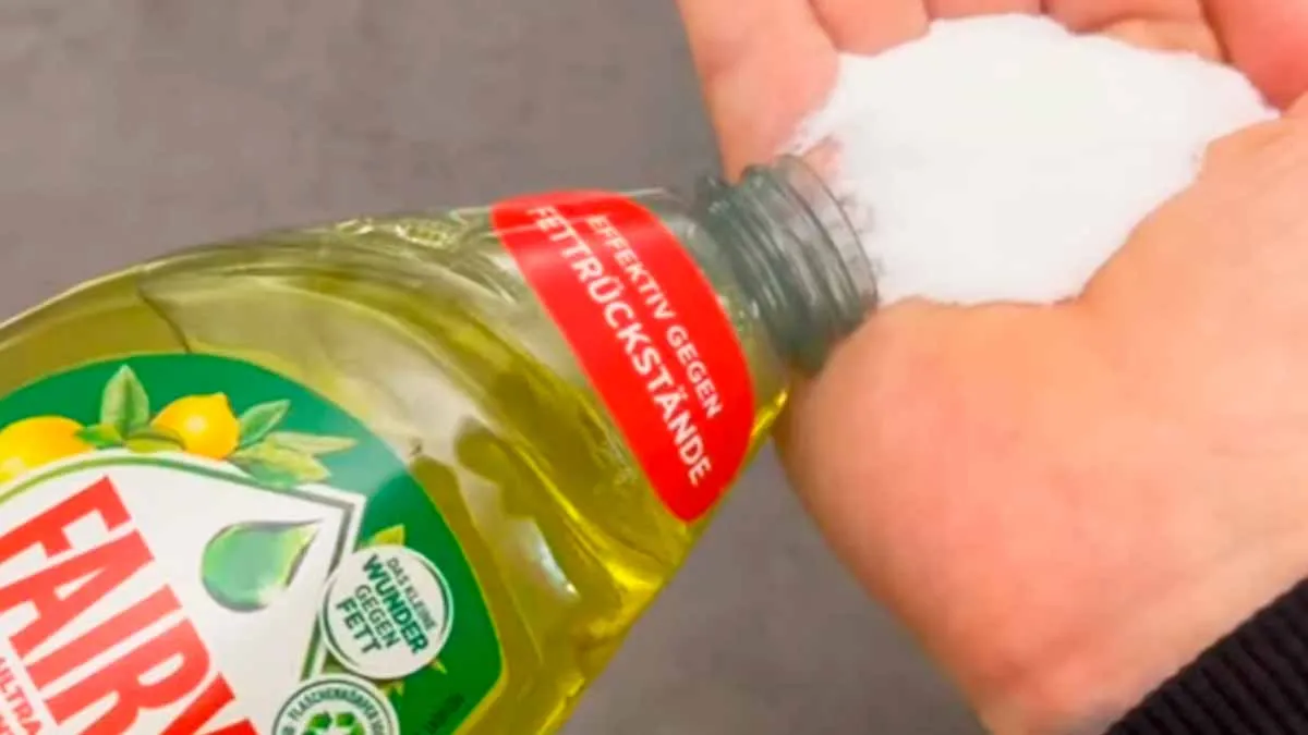 Grootmoedersrecepten: zout in afwasmiddel maakt schoonmaken makkelijker